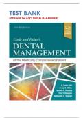 Test Bank For Little and Falace's Dental Management of the Medically Compromised Patient, 10th Edition by Craig Miller|9780323809498|All Chapters 1-30|LATEST