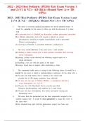 Hesi Pediatrics (PEDS) Exam V1 & V2 Brand New Q&A + Actual Pics Included!! A+ Guaranteed!! 2024