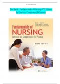 Test Bank - Fundamentals of Nursing 9TH Edition By Craven – Complete All Chapters/ download pdf 