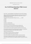 Soc Ch 21 Exam Questions With Correct Answers