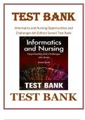 TEST BANK FOR  Informatics and Nursing Opportunities and Challenges 6th Edition (By Sewell, 2024) | All Chapters 1-25 Included ISBN:9781496394064 | Complete Latest Guide A+