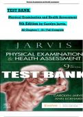 Test Bank for Physical Examination and Health Assessment, 9th Edition by Carolyn Jarvis, Ann L. Eckhardt