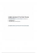 CHEM 120 Week 8 Final Exam Review (Complete solutions and resources for the course exam).