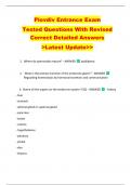 Plovdiv Entrance Exam   Tested Questions With Revised  Correct Detailed Answers   >Latest Update>>