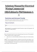 Solution and Answer Guide Electrical Wiring Commercial 18th Edition by Phil Simmons, Ray C. Mullin, Mark Ode