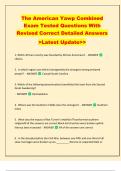 The American Yawp Combined  Exam Tested Questions With  Revised Correct Detailed Answers   >Latest Update>> 