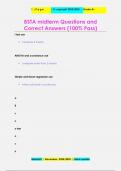 BSTA midterm Questions and  Correct Answers (100% Pass)