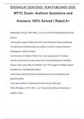 MTTC Exam- Authors Questions and Answers 100% Solved | Rated A+