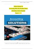 Solution Manual for Accounting What The Numbers Mean, 13th Edition By David Marshall, Complete Chapters 1 - 16 (Verified by Experts)