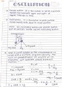 physics oscillation engineering hand made notes