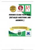 RSK4803 EXAM PACK 2025  {DETAILED QUESTIONS AND ANSWERS }