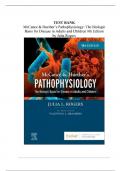 TEST BANK FOR McCance & Huether’s Pathophysiology The Biologic Basis for Disease in Adults and Children 9th Edition by Julia Rogers updated 2024/25.