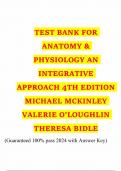 TEST BANK for Anatomy & Physiology