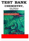 TEST BANK For Zumdahl, Chemistry 10th Edition, Verified Chapters 1 - 22, Complete Newest Version