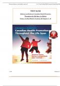 TEST BANK For Edelman and Kudzma's Canadian Health Promotion Throughout the Life Span, 1st Edition by Dames & Tyerman, All 25 Chapters Covered, Verified Latest Edition, ISBN: 9781771722254