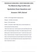 The Medicine Bag Conflict and Symbolism Exam Questions and Answers 100% Solved