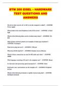 BTM 200 EISEL – HARDWARE TEST QUESTIONS AND ANSWERS