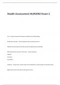 Health Assessment NUR2092 Exam 2 Questions and Correct Answers