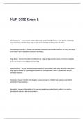 NUR 2092 Exam 1 Questions and Correct Answers