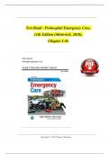 Test Bank for Prehospital Emergency Care 11th Edition by Mistovich & Karren, ISBN: 9780134704456, All 46 Chapters Covered, Verified Latest Edition