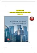 TEST BANK For Financial Markets And Institutions 8th Edition By Anthony Saunders | Verified Chapter's 1 - 25 | Complete Newest Version