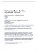 Professional Scrum Developer Questions & Answers