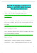 Pharmacy NURS-6521| Board Exam with  Verified Solution| 2025/2026 A patient with hypertension has been prescribed a calcium channel blocker. After a few weeks,  the patient reports experiencing swelling in the lower legs. What would you recommend as a  ne