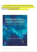 TEST BANK INTERPERSONAL RELATIONSHIPS PROFESSIONAL COMMUNICATION SKILLS FOR NURSES 9TH EDITION BY ELIZABETH C. ARNOLD, KATHLEEN UNDERMAN BOGGS.2024