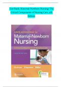 Test Bank: Maternal-Newborn Nursing: The Critical Components of Nursing Care, 4th Edition, Roberta Durham, Linda Chapman/ download pdf now