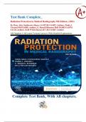 Test Bank Complete_ Radiation Protection in Medical Radiography 9th Edition, (2021) By Mary Alice Statkiewicz Sherer, Paula J. Visconti, E. Russell Ritenour & Kelli Welch Haynes| All Chapters 1-16| Latest Version| Answers With Detailed Explanations