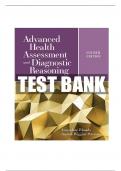 TEST BANK FOR ADVANCED HEALTH ASSESSMENT AND DIAGNOSTIC REASONING, 4TH EDITION BY JACQUELINE RHOADS, VERIFIED CHAPTERS 1 - 18, COMPLETE NEWEST VERSION | 2024