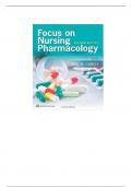 TEST BANK FOR FOCUS ON NURSING PHARMACOLOGY 7TH EDITION BY AMY M.  KARCH| CHAPTERS 1-59 | BRAND NEW | GRADED A+ SOLUTION. 