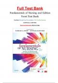 Test Bank For Fundamentals of Nursing 2nd Edition Yoost All Chapters (1-42) | A+ ULTIMATE GUIDE