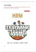 TEST BANK FOR Human Resource Management 6CE Sandra Steen, Raymond Andrew Noe, John R. Hollenbeck, Barry Gerhart, Patrick M. Wright all chapters included study guide questions with correct answers latest 2024