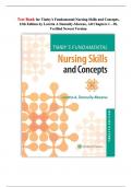 Test Bank for Timby's Fundamental Nursing Skills and Concepts, 12th Edition by Loretta A Donnelly-Moreno, All Chapters 1 - 38 || Verified Newest Version 2024|2025