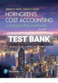 Test bank for horngren s cost accounting a managerial emphasis 16th edition by datar and rajan 2024/2025