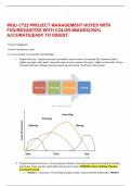  WGU C722 PROJECT MANAGEMENT NOTES WITH FIGURES|NOTES WITH COLOR IMAGES|100% ACCURATE|EASY TO DIGEST.