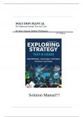 Solution Manual for Exploring Strategy Text And Cases 13th Edition Gerry Johnson, Richard Whittington.