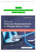 Test bank For Wilkins clinical assessment in respiratory care 8th edition by Huber, Chapters 1-21 complete ISBN-9780323416351