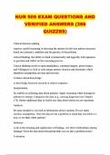 NUR 505 EXAM QUESTIONS AND VERIFIED ANSWERS (366 QUIZZES)