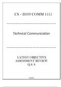 (CS-D339) COMM 1115 Technical Communication - Latest OA Review Q & S 2024