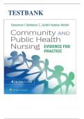 Test Bank for  Community and Public Health Nursing: Evidence for Practice 4th Edition by DeMarco & Walsh|9781975196554| All Chapters 1-25|LATEST