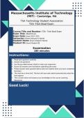 TSA Technology Student Association 2024-2025  TSA-Technology Bowl Exam Prep Questions and Answers | 100% Pass Guaranteed | Graded A+ |