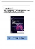 Test Bank For Rau’s Respiratory Care Pharmacology 11th Edition by Douglas Gardenhire, All 23 Chapters Covered  ||Complete A+ Guide