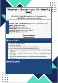 WGU D431 Digital Forensics in Cybersecurity 2024-2025  WGU D431 OA Exam Review Questions with Correct Answers | 100% Pass Guaranteed | Graded A+ |