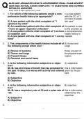 NUR 643E ADVANCED HEALTH ASSESSMENT FINAL EXAM NEWEST   ACTUAL EXAM COMPLETE 114 QUESTIONS AND CORRECT  DETAILED ANSWERS