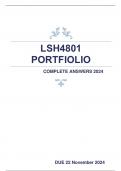 LSH4801 PORTFIOLIO (COMPLETE ANSWERS) 2024 - DUE 22 November 2024