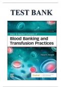 Test Bank For Basic and Applied Concepts of Blood Banking and Transfusion Practices, 4th Edition