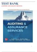  Test Bank For Auditing and Assurance Services 9th Edition By Timothy J. Louwers|9781266847103| All Chapters 1-12| LATEST