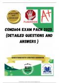 COM2604 EXAM PACK 2025  {DETAILED QUESTIONS AND ANSWERS }